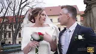 HUNT4K. Rich man pays well to fuck hot young babe on her wedding day