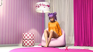 Shy smut with exquisite fem from 3DXPassion