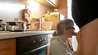 Hot wife is wildly fucking on the kitchen with her boyfriend