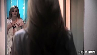 Petite scene with vicious Kiara Cole and Scarlett Sage from Cherry Pimps