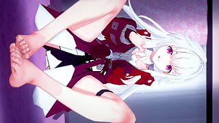 Fun sessions with Clara in Honkai starlet ride hentai