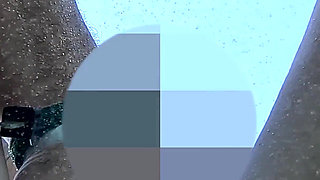 Flashing My Pussy in Front of a Student in Public Swimming Pool and Helps Me Masturbate - It's Very Risky with People Near