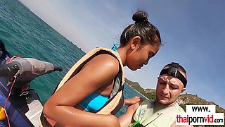 Amateurs Thai teenage suck BWC on jet ski