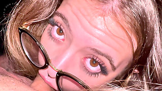 I Love Seeing How Crazy Dom Goes When I Give Him a Sloppy Blowjob with Glasses on