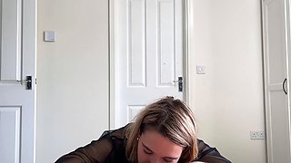 Cute blonde amateur POV blowjob
