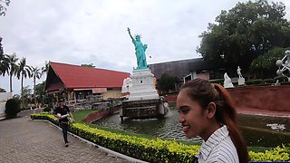 Thai girlfriend day out and sex at home