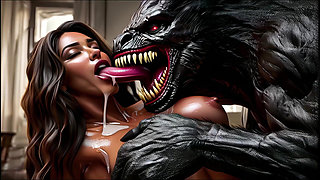 Asmr - Monster on Girl Tongue Action