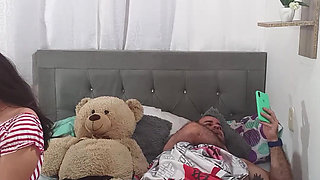 I incite my horny stepfather and ask him to penetrate my pussy.