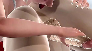 Intensive Analingus From Chrismas Girl Elf Makes Me so Hard to Explode 3D Animation