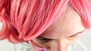Kawaii Girl Sucks in Cosplay and Swallows Hot Cum Deep Throat