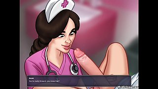 Summertime saga hot busty doctor gets to eat my cum and my girlfriend to