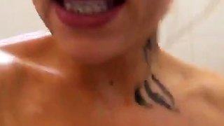 Blonde With Natural Big Boobs Loves Putting A Toy In Her