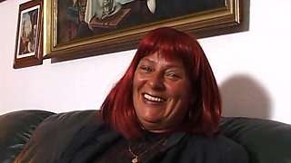 Mature redhead sucking his cock in pov