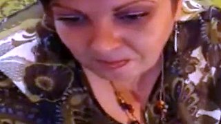 Spanking Her Big Mature Butt on Cam