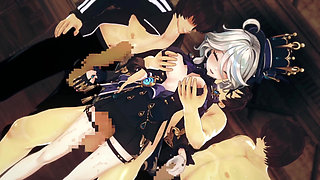 Genshin Impact Furina Orgy 3D Hentai Animation