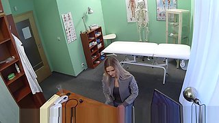 Natural Blonde Patient Fucks Doctor In His Office