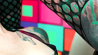 Anal Fist and Squirt Fun - Goth Lesbians Go Wild in Latex - Fisting, Squirting, Gapes