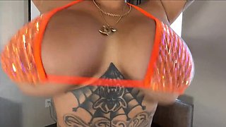 Inked and thick milf knows how to handle a big cock POV