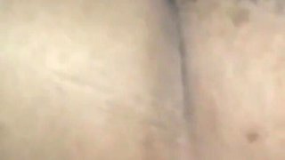 My wife and me at our bed I give a huge cumshot and she puts the milk inside her ass