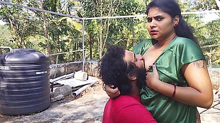 Out Door Sex, Vaishnavy and Sharun Raj Out Door Romance and Sex, Mallu Couple Hot Romance with Sex in Terrace