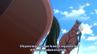 Raunchy anime girl emotional sex scene