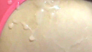 Bathed in Milk All Over My Body, Full Cumshots That My Stepson's Friends Gave Me