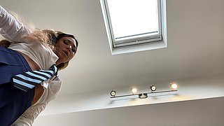 Spreading amateur ass wide POV