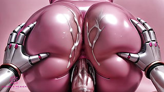 Pink Sex Robot Bouncing Her Ass On Your Cock To Cum Inside - Close-up - POV - AI