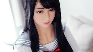 Skinny young Flat Chest Sex Doll for tight Assfucking