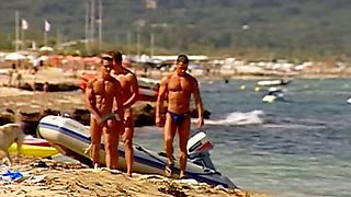 Muscle beach boys orgy outdoors