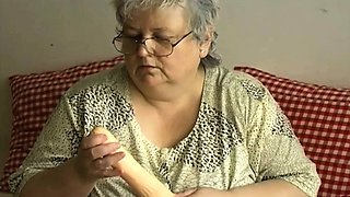 Extremely fat chubby granny toys and pussy fisting