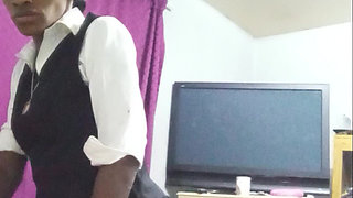 18 Year Old Horny School Girl, Sucks and Ride Cock for a First Time, Her Face Shows Enjoyment with Older Man