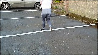 Girl Pissing Her Grey Jeans 5 Times! Jeans Wetting Compilation!