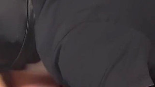 Face Dildo Chastity Slave Makes His Mistress Orgasm with Two Electric Toothbrushes on Her Clit