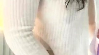 Blonde tight pussy babe solo toy fun in glamour masturbation