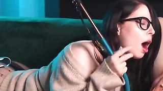 Girl in Glasses Smokes and Sucks Big Cock While I Cunnilingus Her in 69 Position - Mollyredwolf