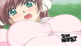 Green eyed appetizing hentai nurse gets fucked missionary in the park