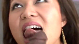 Petite Asian stretched with huge BBC