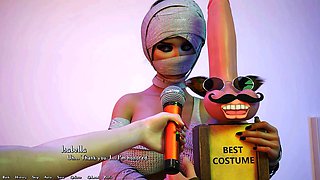 Winning sexy babes get down with animated fantasies