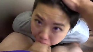 Asian  deepthroat blowjob: Babe, Cumshot  Big Dick Porn