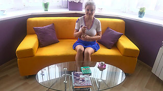 Blonde Cougar Finish Her French Lesson with Dildo Play