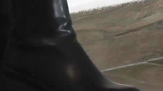 The Orgasm of a Slave Under Mistress Cassy's Boots