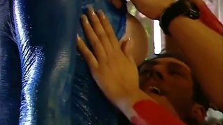 The Brunette And The Blonde Are Busty Girls Enjoying A Threesome Sex