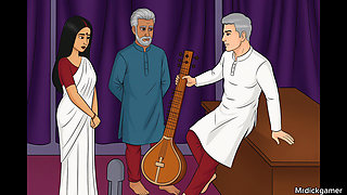 Indian aunty and her stepson sharing threesome indian sex