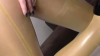 Horny Latex Doll Has Stuffed Both Holes!