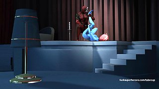 Deadpool and Mystic - Blue Slut