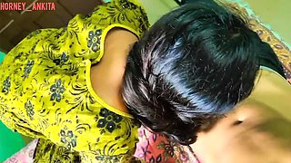 Desi Village Girl Ankita Hardcore Fucking With Step Brother - Tight Pussy Hindi Audio