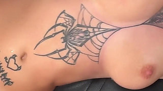 Petite Tattooed Teen Lila Learns She Loves Cock More Than Pussy on the Smash Bus