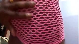 Big black hairy pussy in action