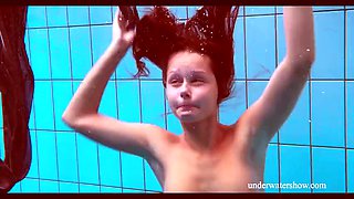 Little sister Nata Szilva swimming naked